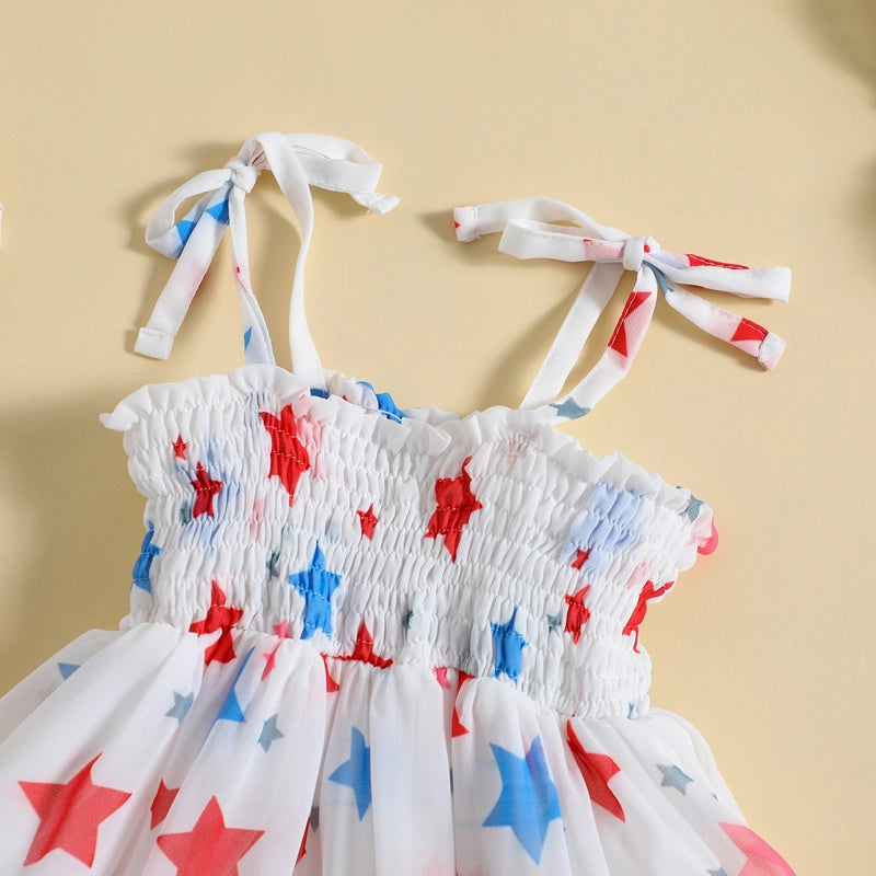 Girls Stars Print Dress Summer wear