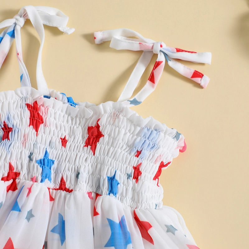 Girls Stars Print Dress Summer wear
