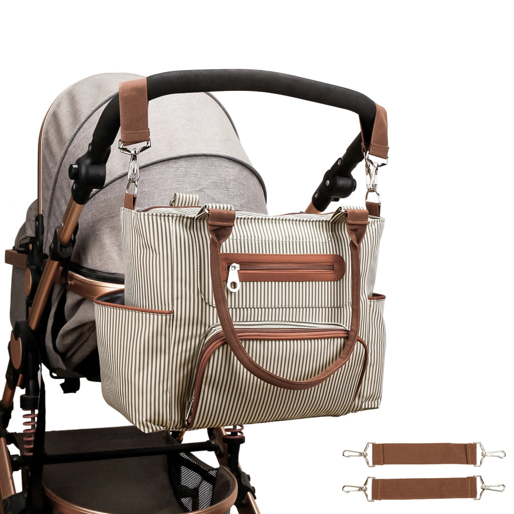 Diaper Bag 7-Piece Set - Large Capacity Nappy Tote Best for Baby Shower Gift Accesories