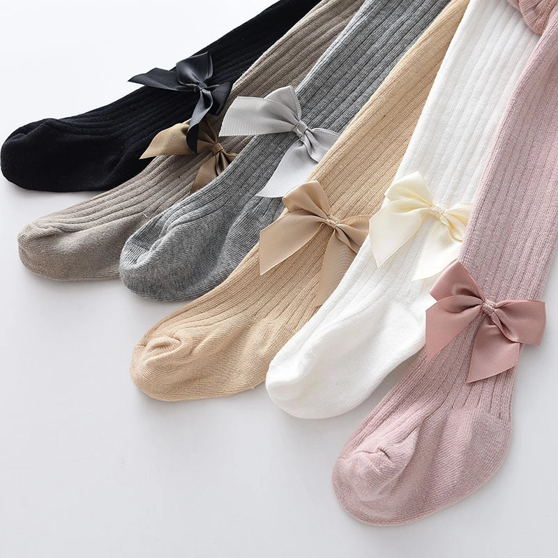 Girls Princess Bow knot Cotton Tights Pantyhose