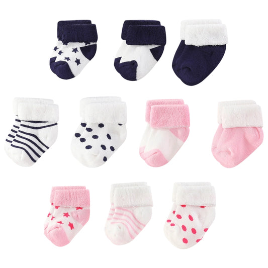 5-Pack 100% Cotton Baby Socks Set