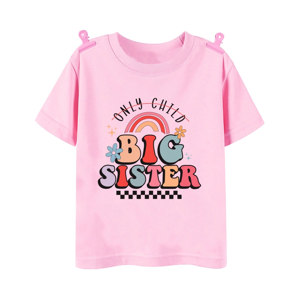 Promoted to Big Sister Rainbow T-shirt for Baby Girls Top Gift