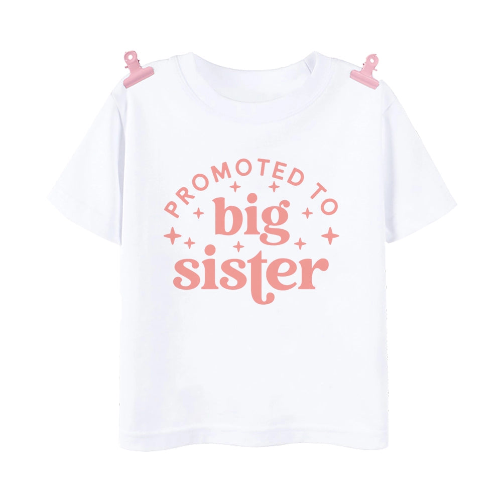 Promoted to Big Sister Rainbow T-shirt for Baby Girls Top Gift