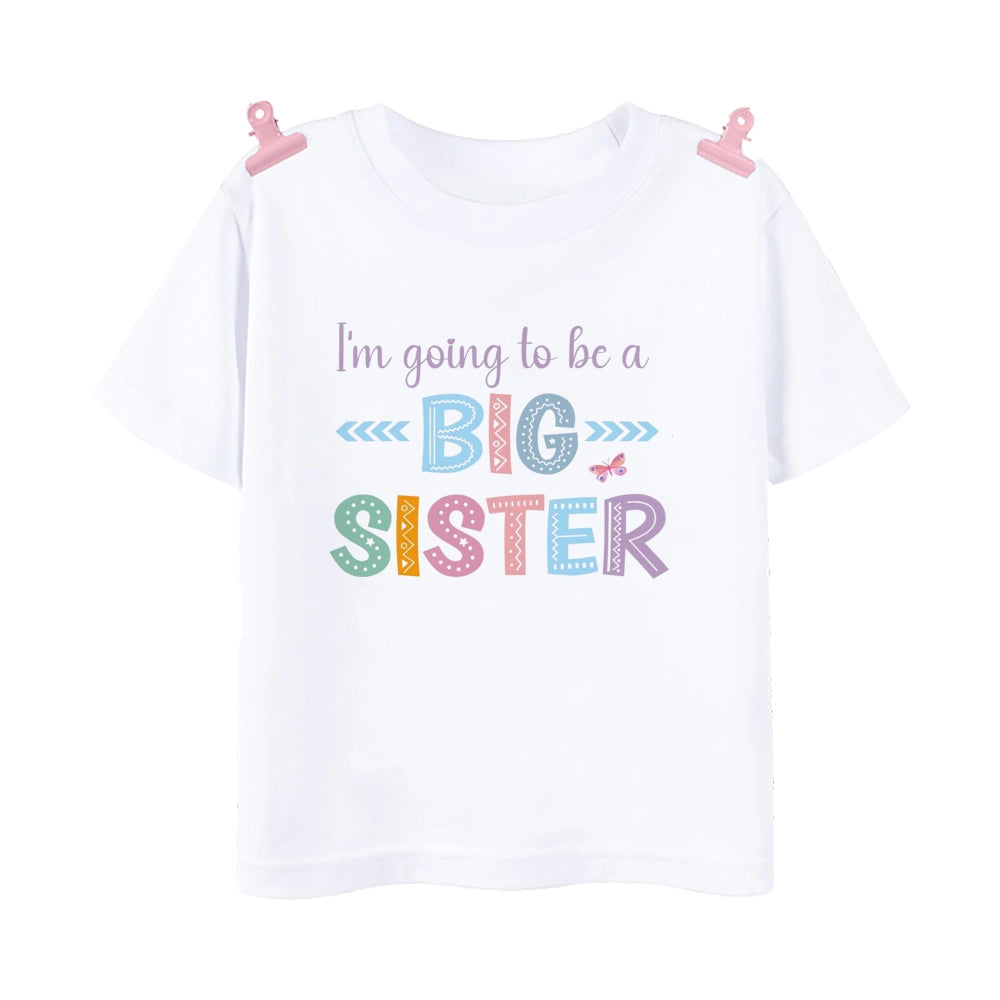 Promoted to Big Sister Rainbow T-shirt for Baby Girls Top Gift