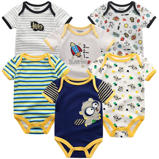 Soft Infant Body Suit 3-Piece Set Baby Boy And Girl Romper