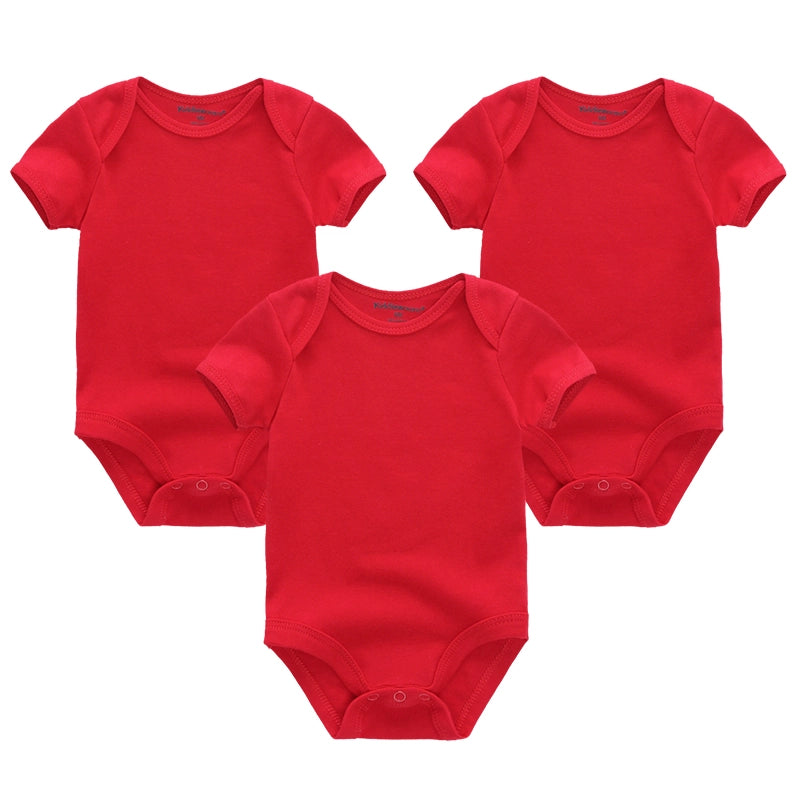 Soft Infant Body Suit 3-Piece Set Baby Boy And Girl Romper