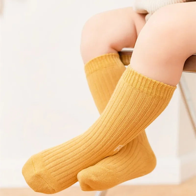 Korean Baby Socks - Solid Color With Letter R Short Socks