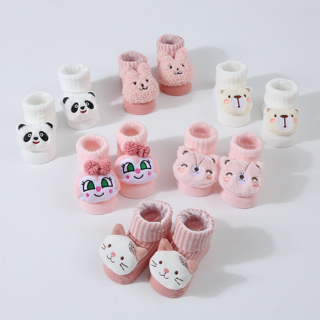 Cute Cartoon Doll Newborn Socks Shoes