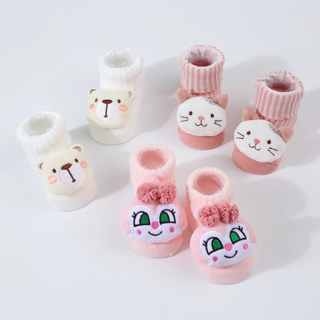 Cute Cartoon Doll Newborn Socks Shoes