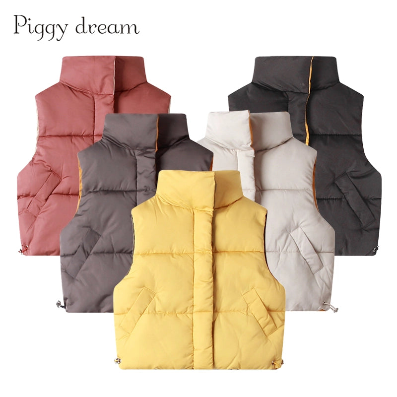 Kids Warm Cotton Vests Coats Jackets Boys Girls