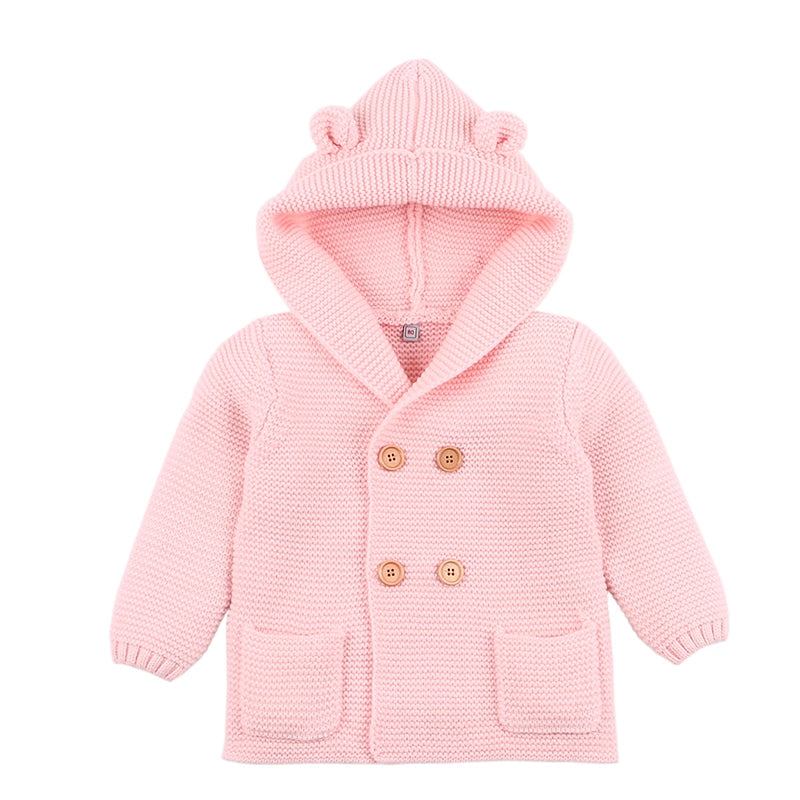 Baby Winter Sweaters: Cartoon Bear Cardigans Jacket