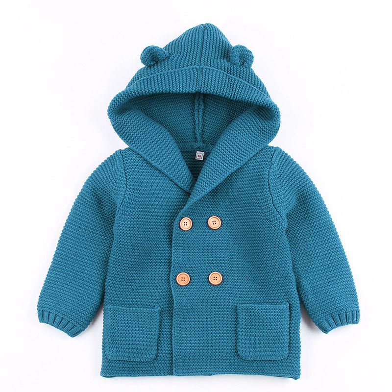 Baby Winter Sweaters: Cartoon Bear Cardigans Jacket