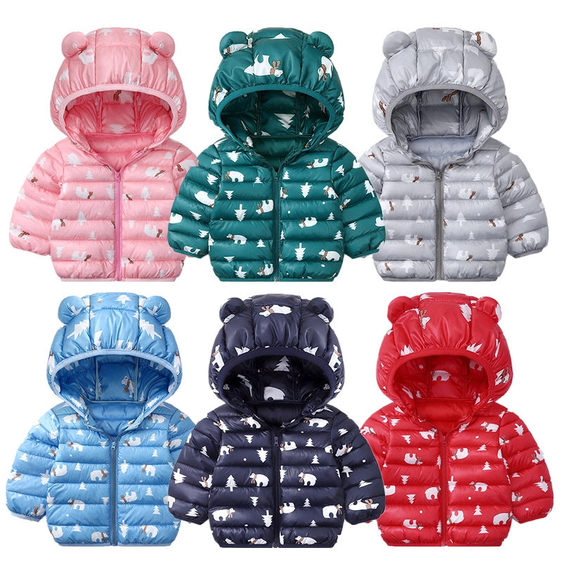 Christmas Deer Baby Boy Girl Jacket with Hood