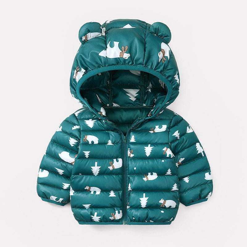 Christmas Deer Baby Boy Girl Jacket with Hood