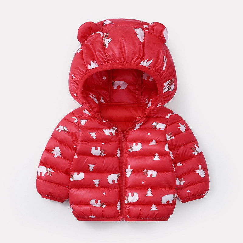 Christmas Deer Baby Boy Girl Jacket with Hood