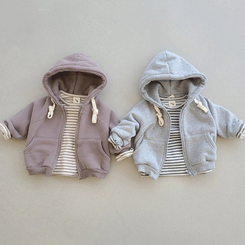 Autumn Baby Hoodie Coat - Casual Kids Zipper Cardigan Jacket