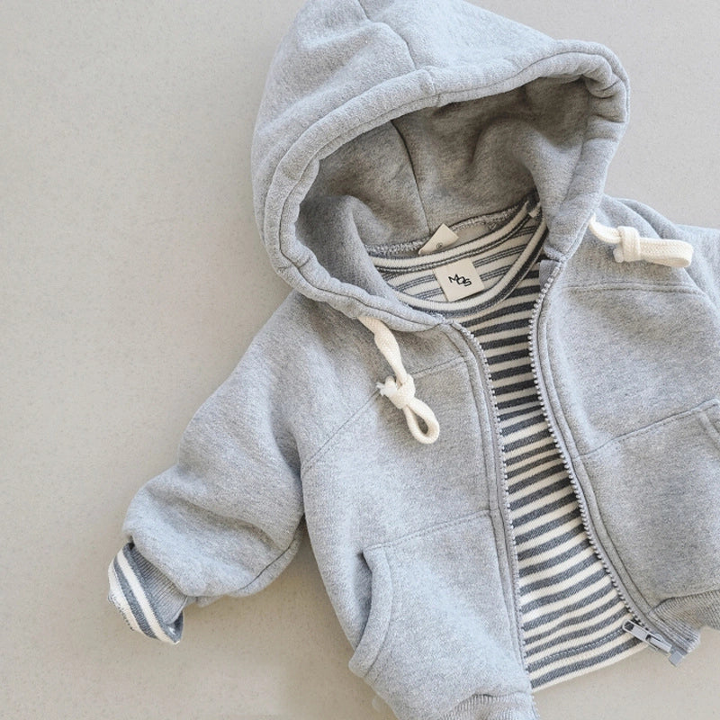 Autumn Baby Hoodie Coat - Casual Kids Zipper Cardigan Jacket