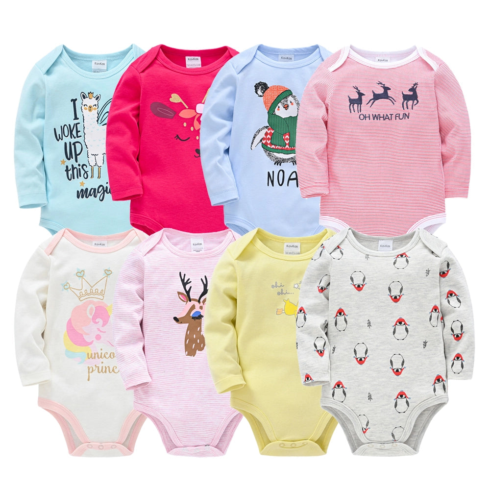 Baby Boy Girl Bodysuit Onesie Set 3pc And 6pc - 100% Cotton