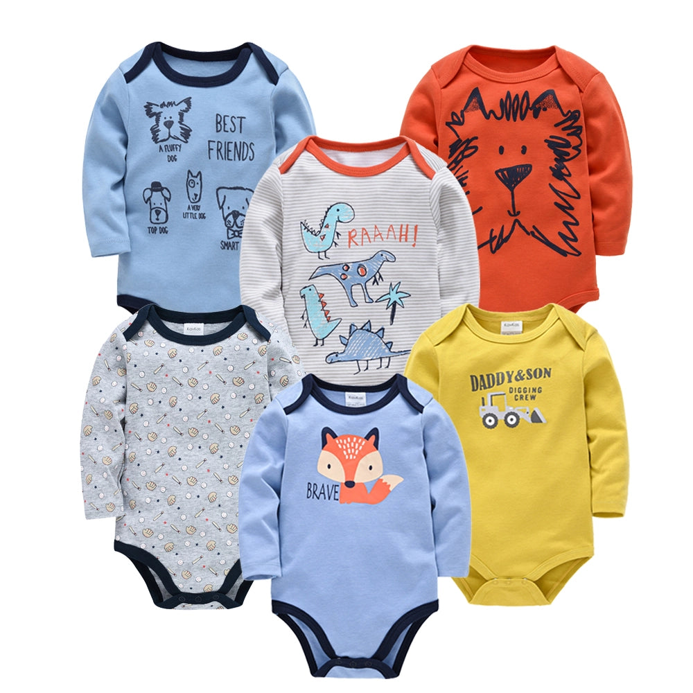 Baby Boy Girl Bodysuit Onesie Set 3pc And 6pc - 100% Cotton