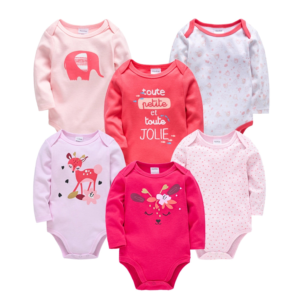 Baby Boy Girl Bodysuit Onesie Set 3pc And 6pc - 100% Cotton