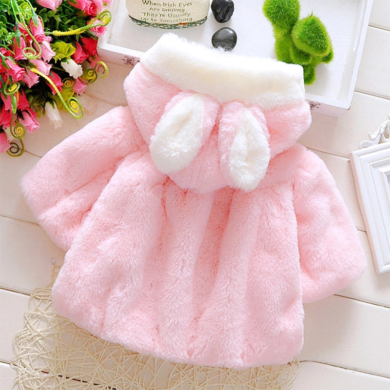 Cute Korean Cartoon Baby Girl Fleece Jacket