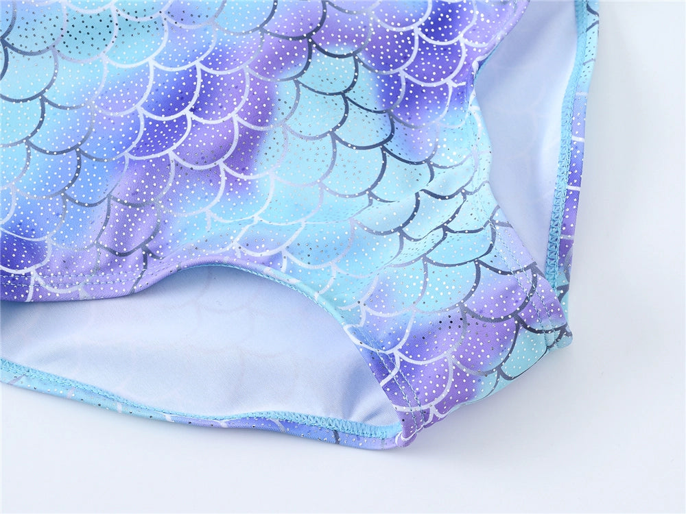 Kids Fish Scale Swimsuit Baby Girl