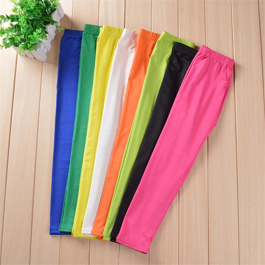 Girls Candy Color Skinny Pants Leggings