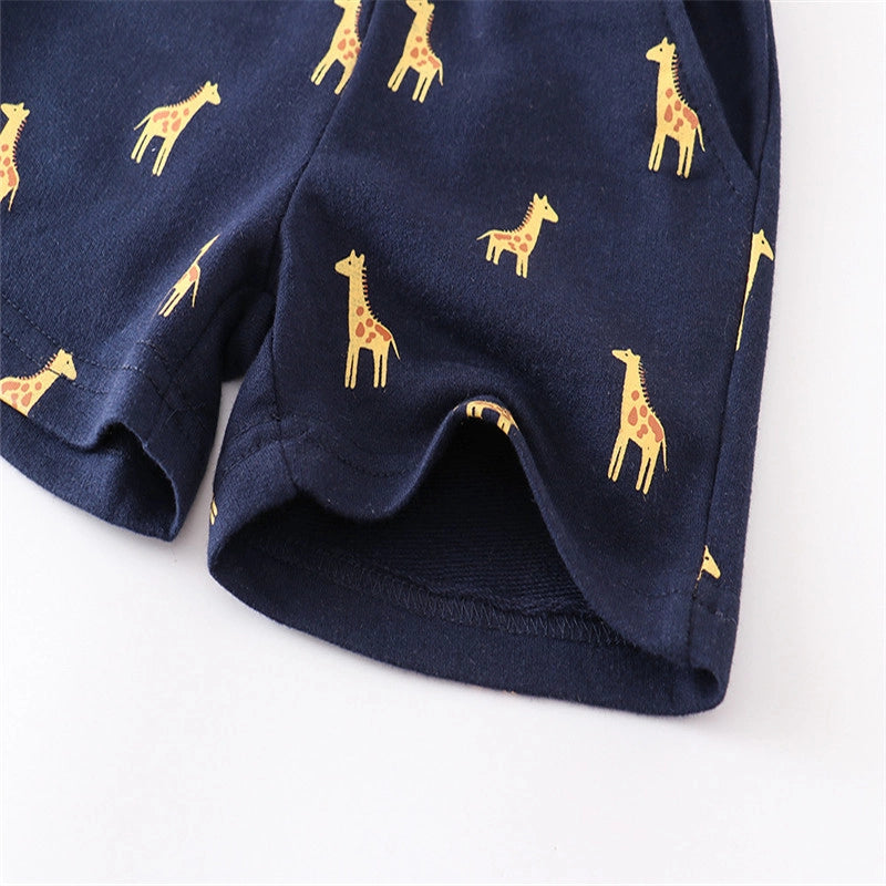 Animal Car Print Kids Shorts Giraffe Sharks etc