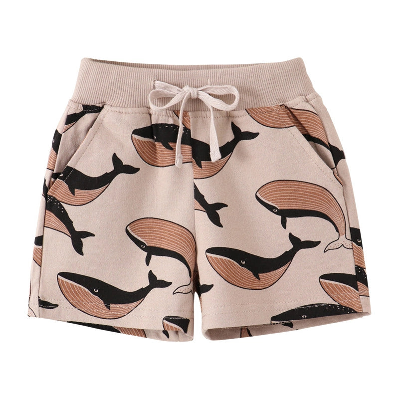 Animal Car Print Kids Shorts Giraffe Sharks etc