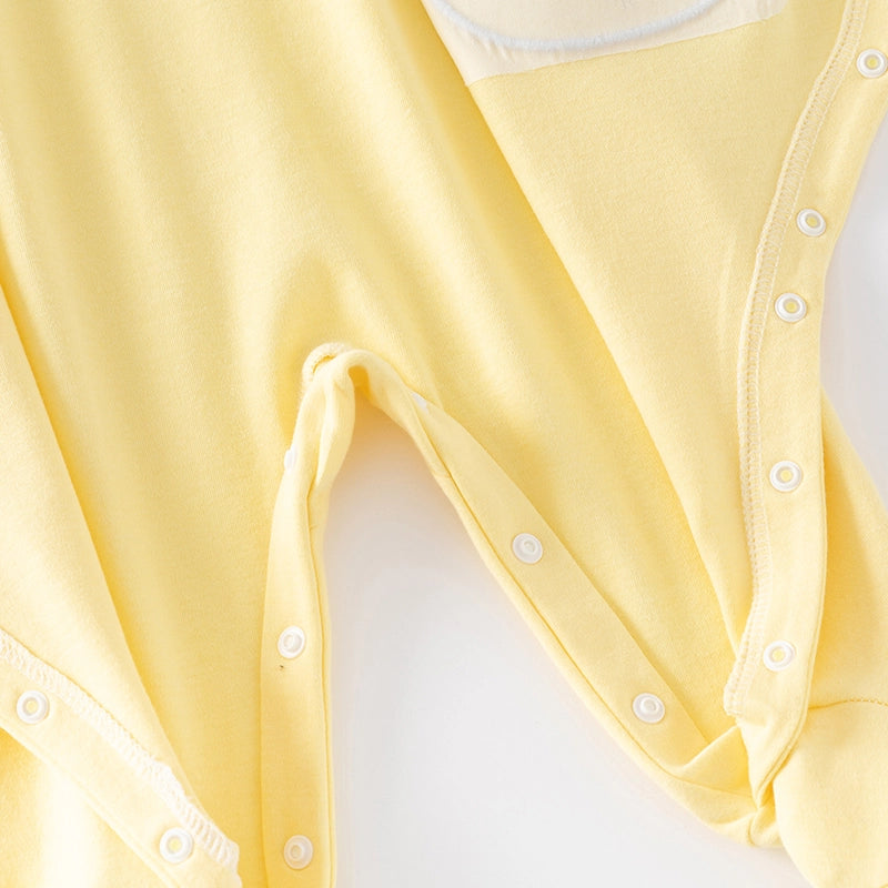 Cute Yellow Rabbit Baby Girl Jumpsuit BodySuit