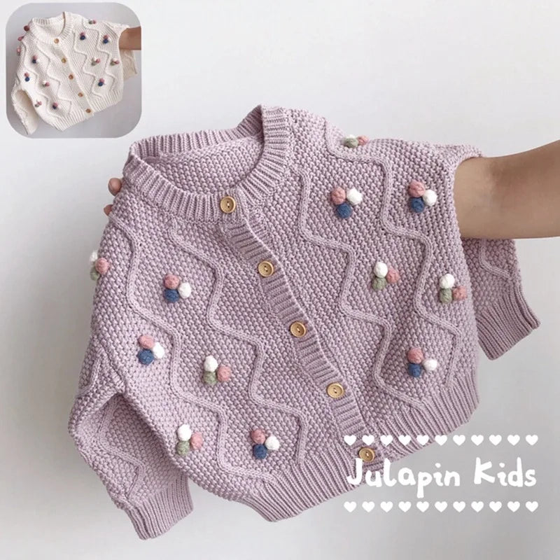 Kids Hairball Cardigan Baby Girl Sweater