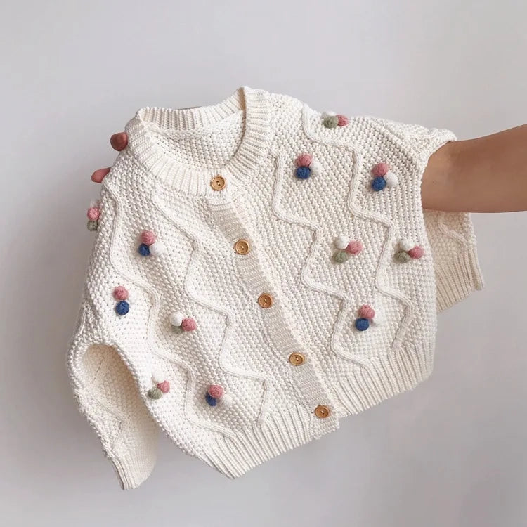 Kids Hairball Cardigan Baby Girl Sweater