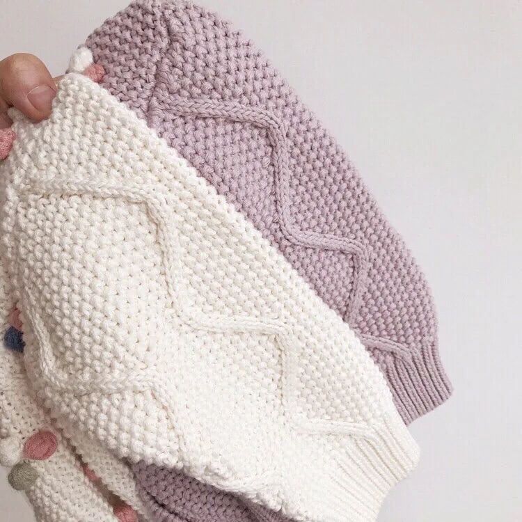 Kids Hairball Cardigan Baby Girl Sweater