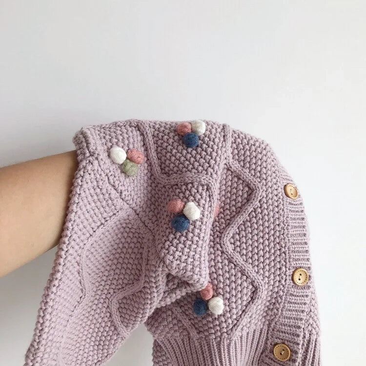 Kids Hairball Cardigan Baby Girl Sweater