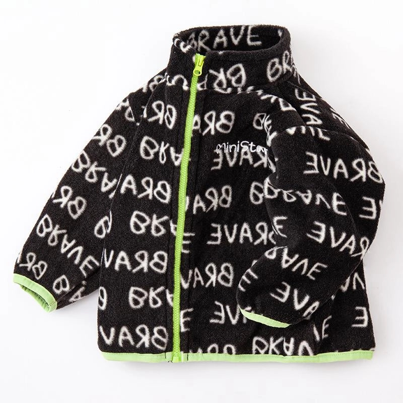 Windproof Fleece Boys Jacket Full Sleeve for Kids Boys Girls