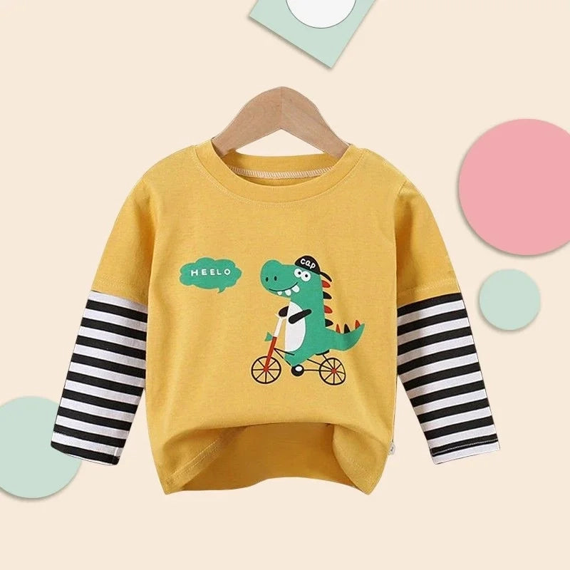 High-Quality Cartoon Print Kids T-Shirt Boys