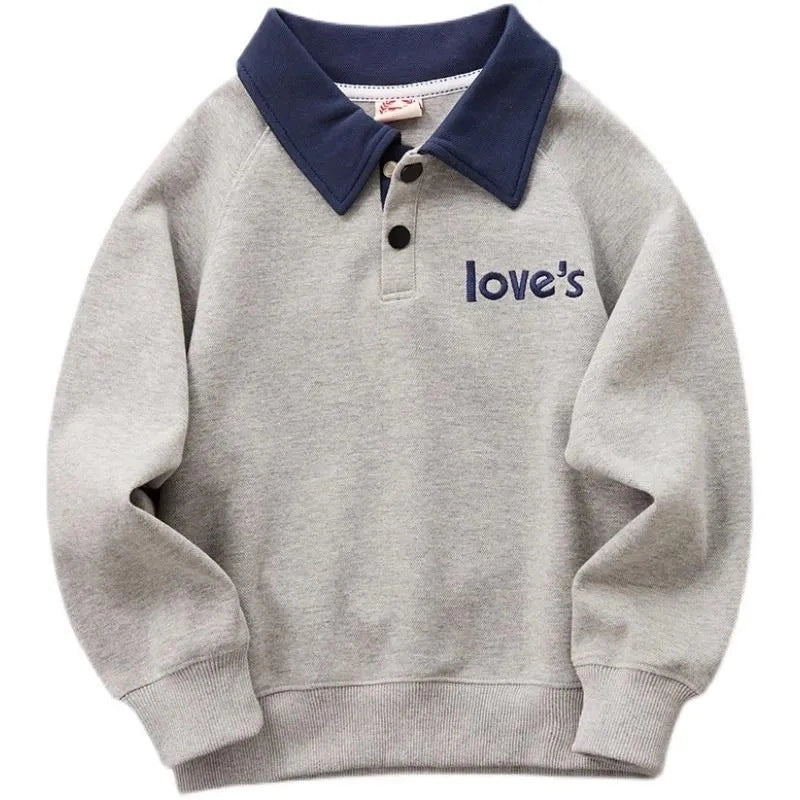 2024 Boys Long Sleeve Polo Shirts - Fashion Pullover for Kids