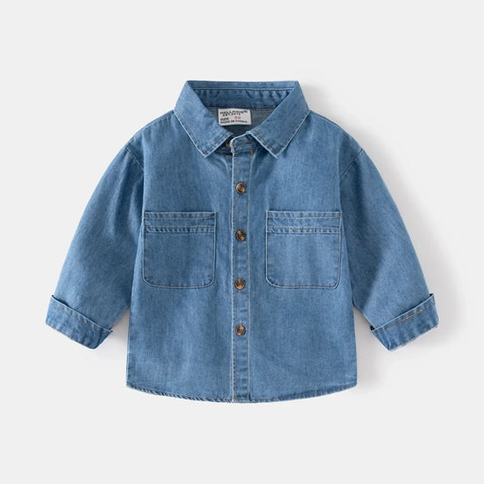 Kids Denim Academy Style Shirt