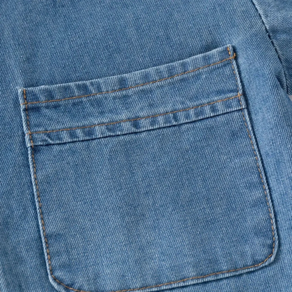 Kids Denim Academy Style Shirt