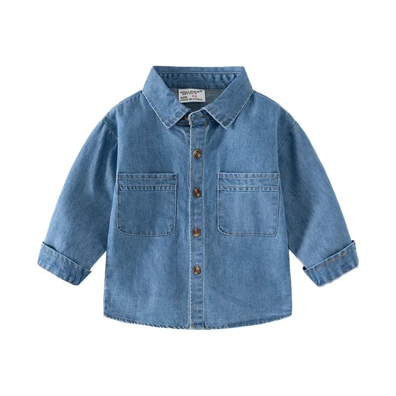 Kids Denim Academy Style Shirt
