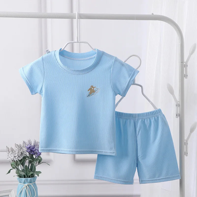Summer Baby Clothes Set: Tops+Pants 2Pcs