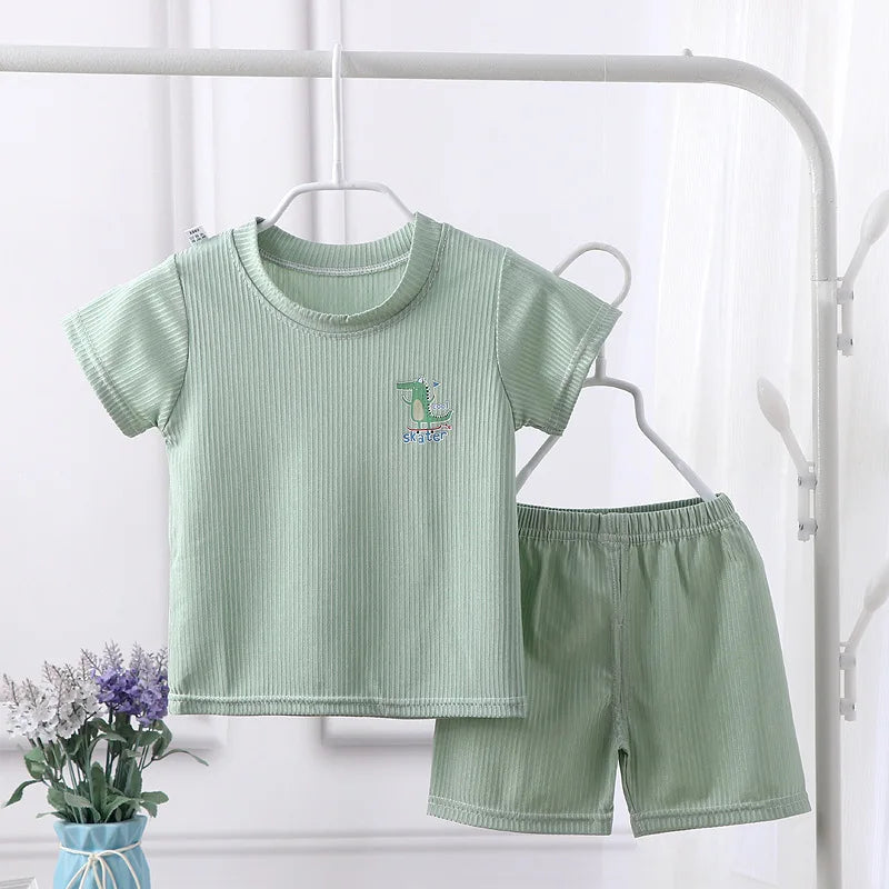 Summer Baby Clothes Set: Tops+Pants 2Pcs