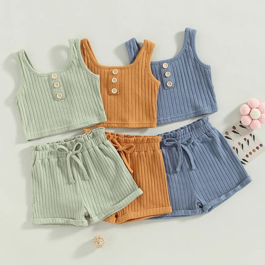 Summer Toddler Girls Outfit Set