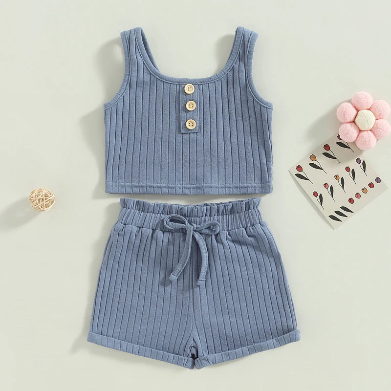 Summer Toddler Girls Outfit Set