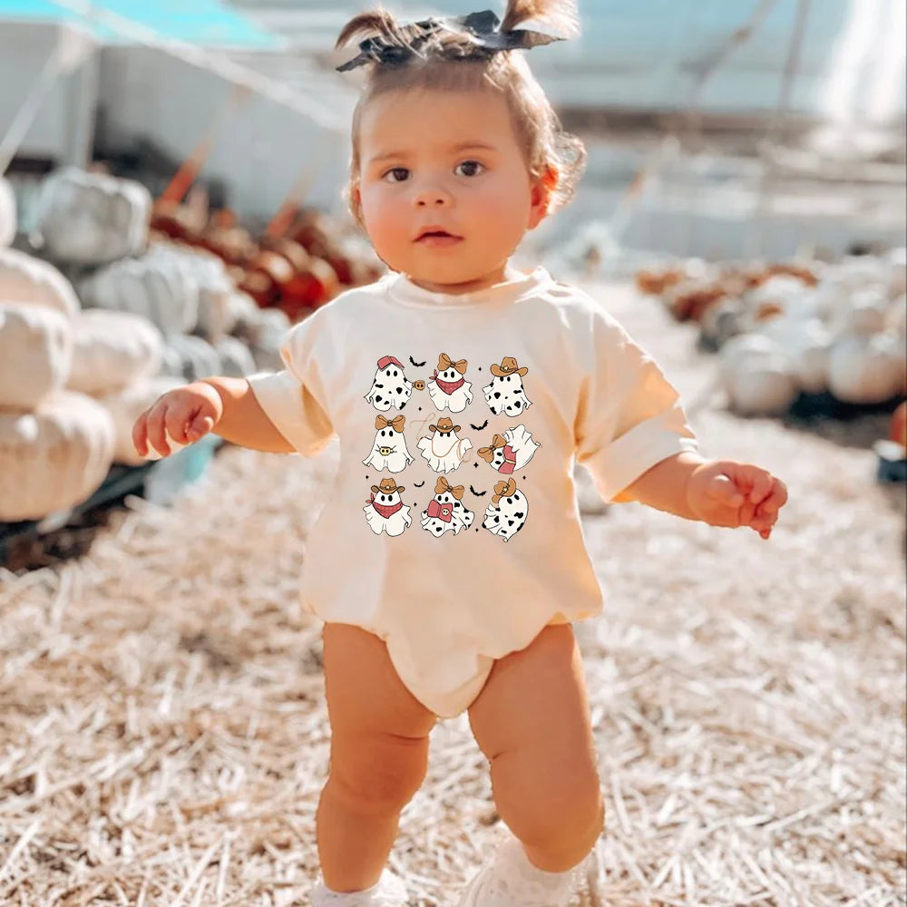Cute Halloween Ghost Baby Romper