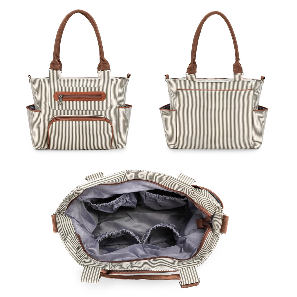 Diaper Bag 7-Piece Set - Large Capacity Nappy Tote Best for Baby Shower Gift Accesories