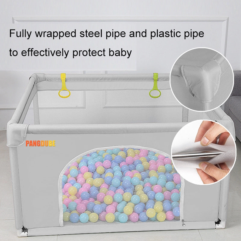 Baby Playpen with Foam Ball Pool with basketball hoop accessories