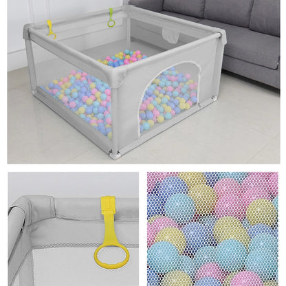 Baby Playpen with Foam Ball Pool with basketball hoop accessories