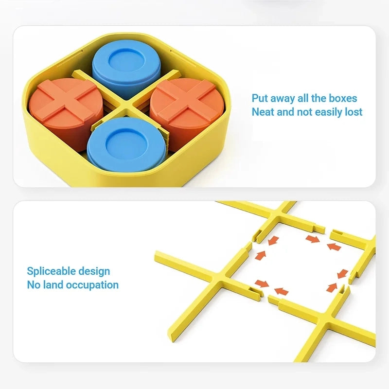 Electronic Super TIC-TAC-TOE and Memory Flash and Gobblet 3-in-1 Games Portable Toy for Kids and Family