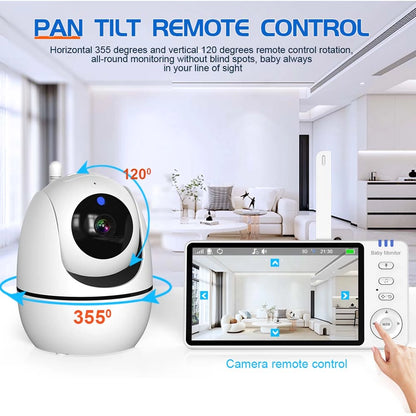 5 Inch Baby Video Monitor with Two-way Audio & Temperature Display & Baby Cry detect accessories